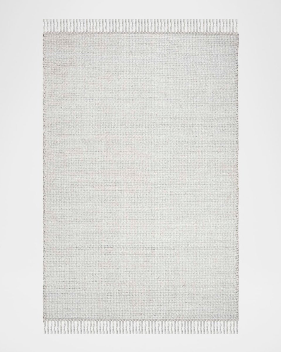 Amalie Bone Flat-Weave Rug, 6' x 9'